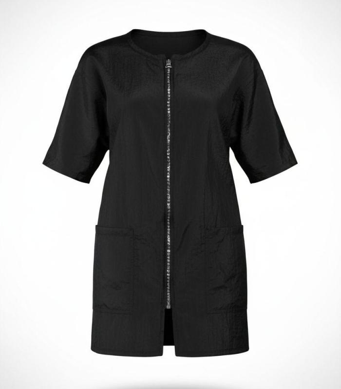 Rhinestone Zipper Stylist Jacket (Crinkle Nylon)